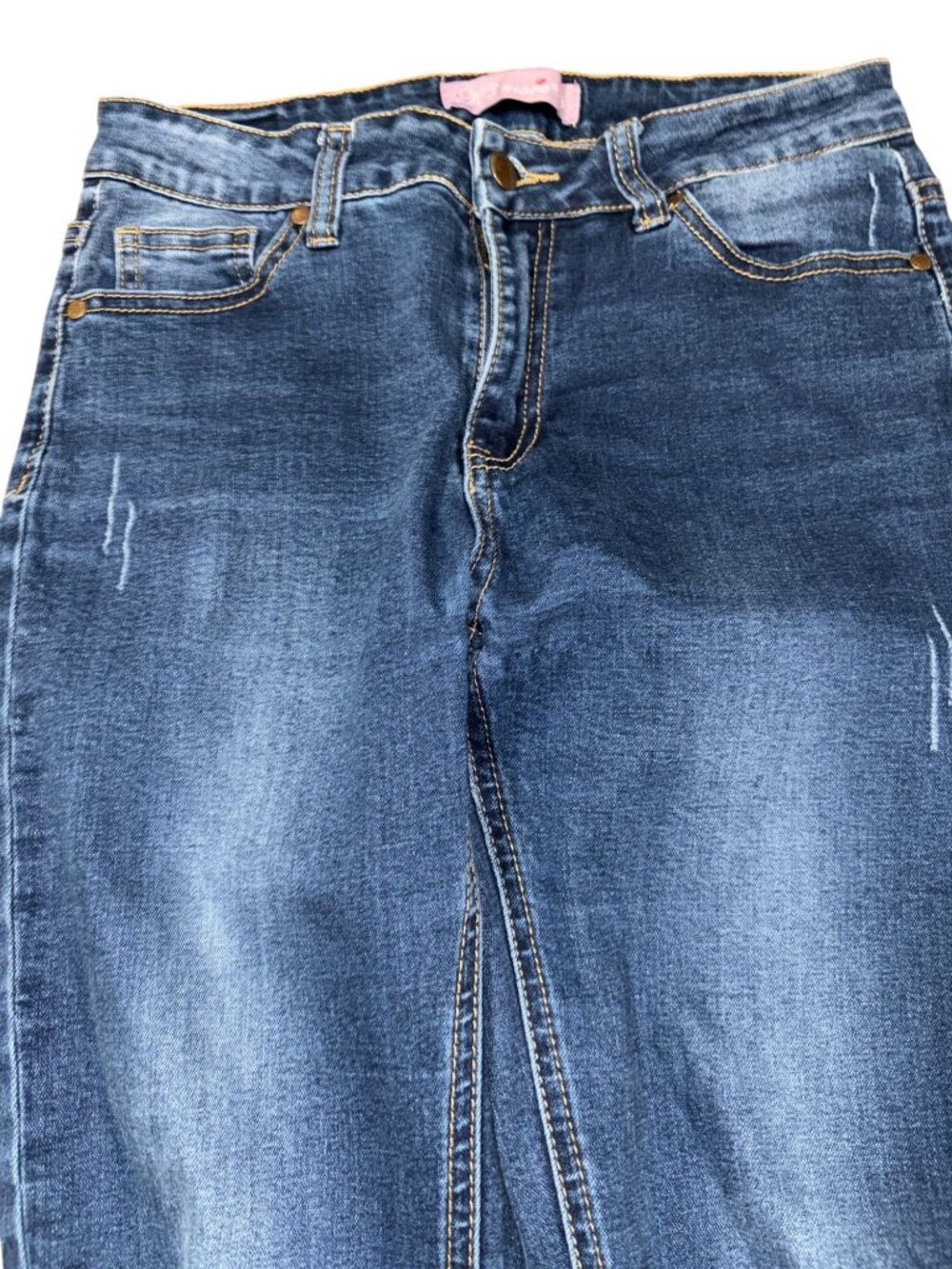 K's More Size 9 Raw Hem Knee Hole Jeans - Picture 4 of 12